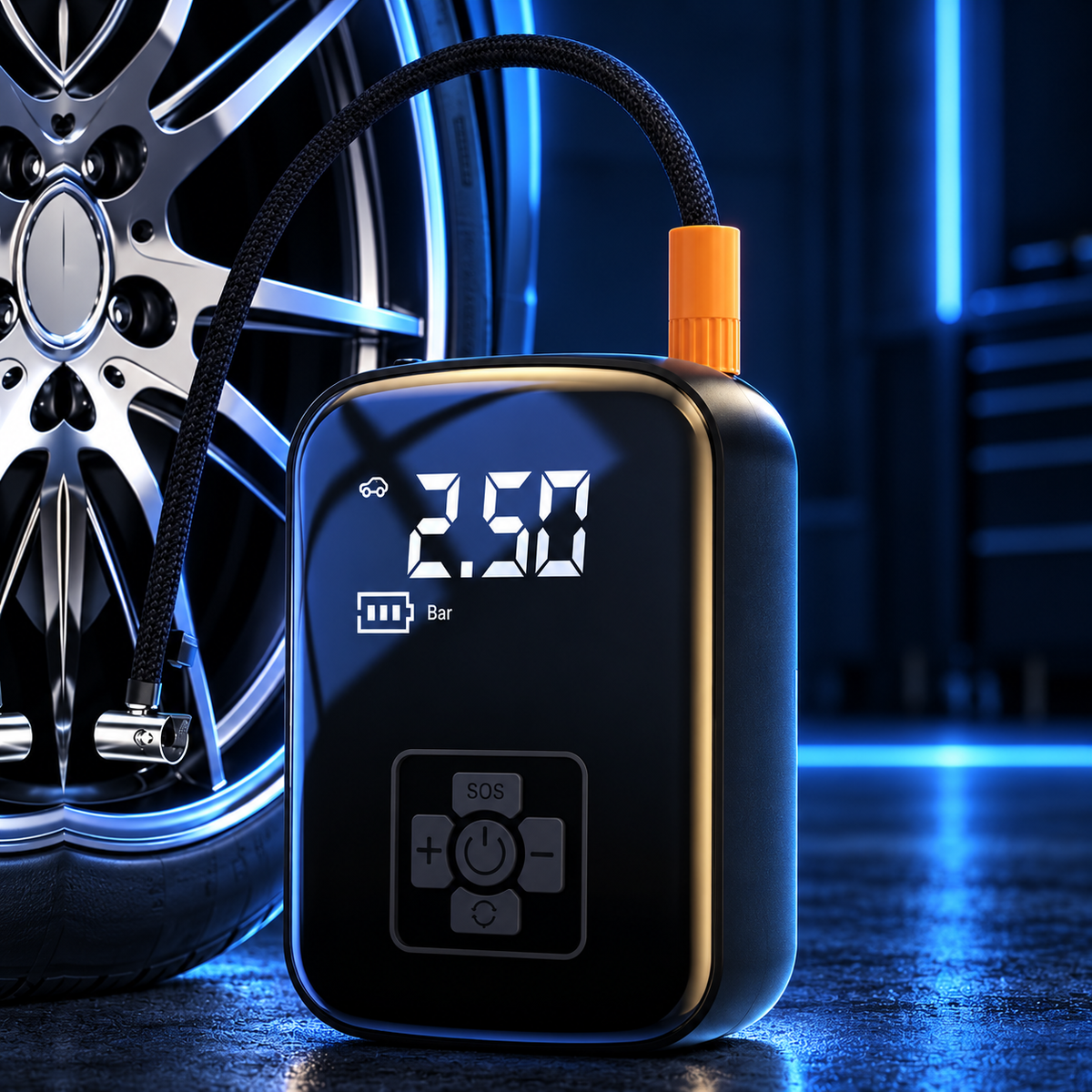 Zenforix Cordless Digital Tire Inflator — Zenforix branded detail view