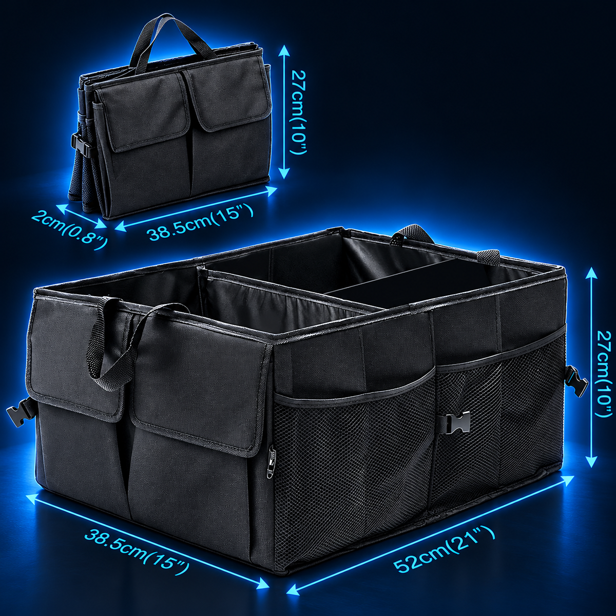 Zenforix 40L Foldable Trunk Organizer — branded gallery view