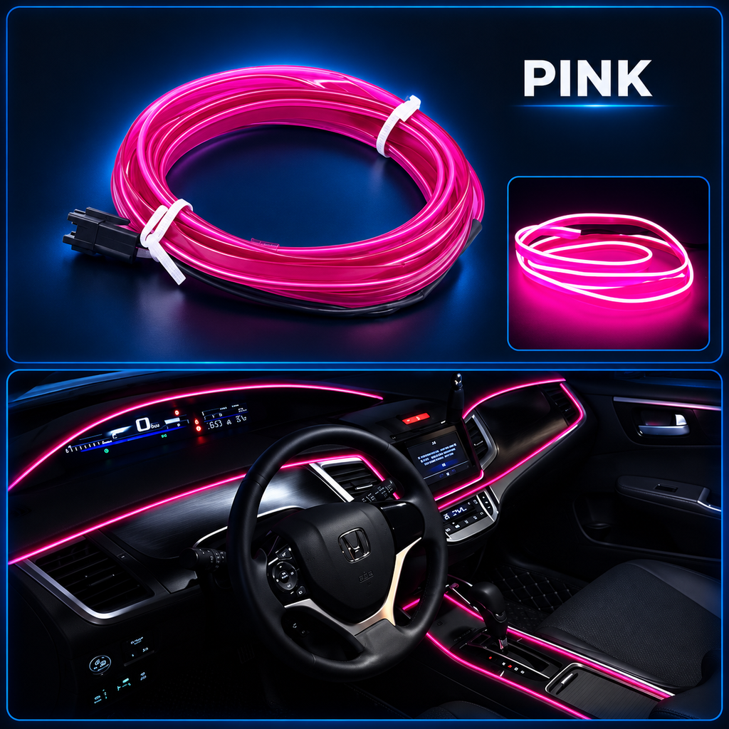 Zenforix USB Interior Ambient Light Strip — branded color and installation view