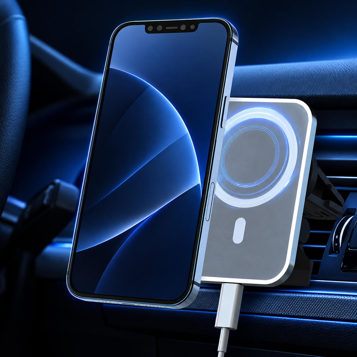 Zenforix 15W Magnetic Air-Vent Wireless Charging Mount — Zenforix branded detail view