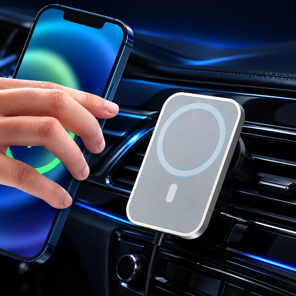 Zenforix 15W Magnetic Air-Vent Wireless Charging Mount — Zenforix branded detail view