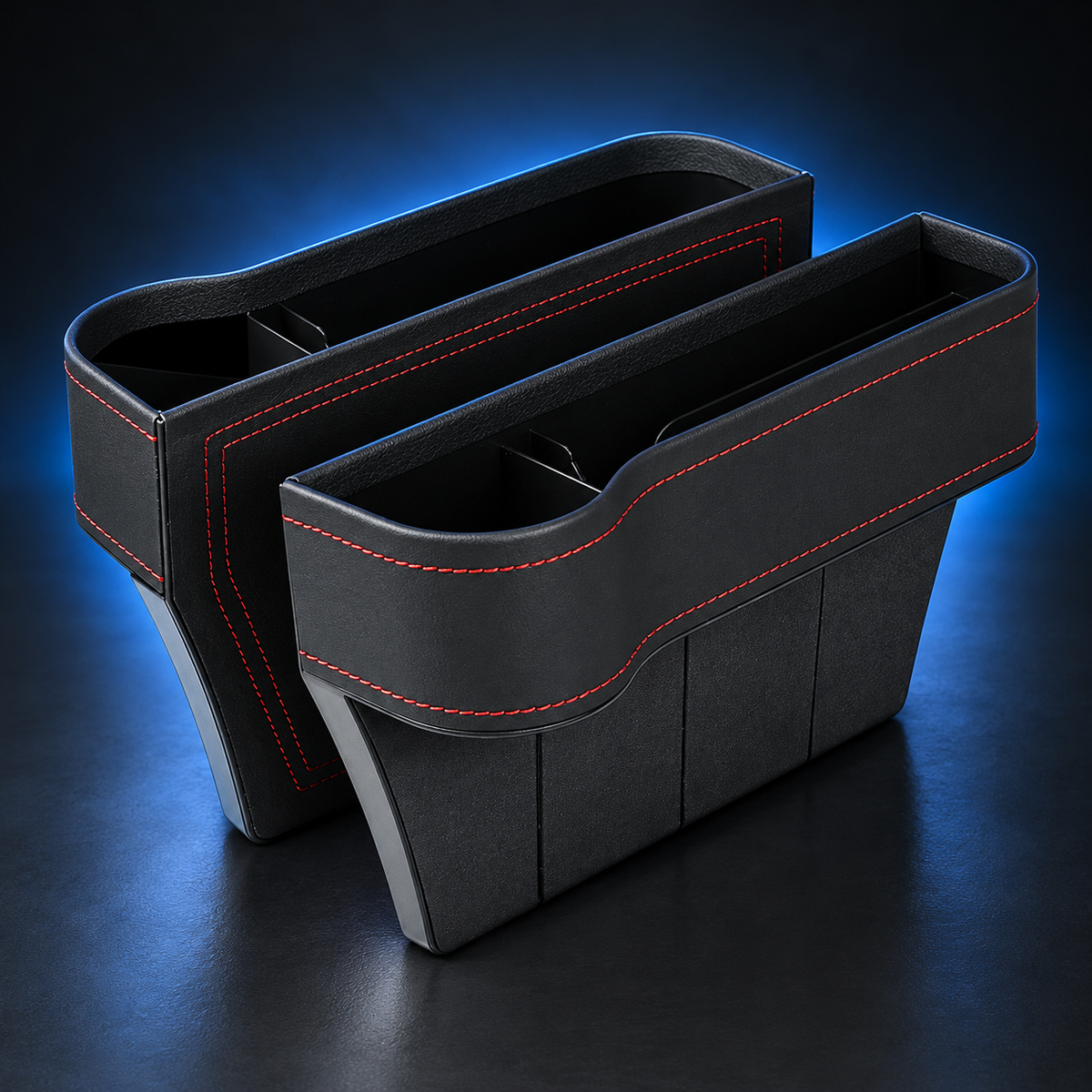 Zenforix two-piece black seat-gap organizer set